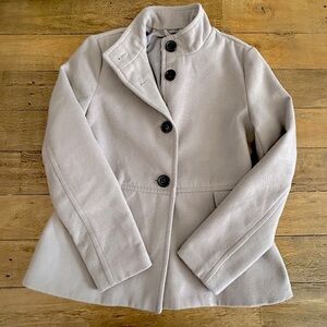 OLD NAVY Women’s Light Gray PeaCoat Stand Collar, Button Front, Tailored Fit